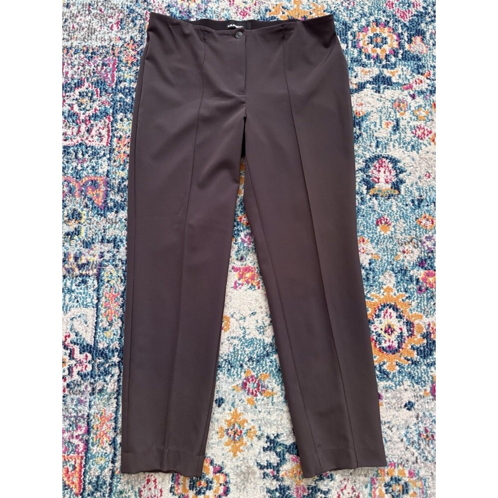 CAMBIO Women's Brown Ros Stretch Pants Size US 12 Business Workwear